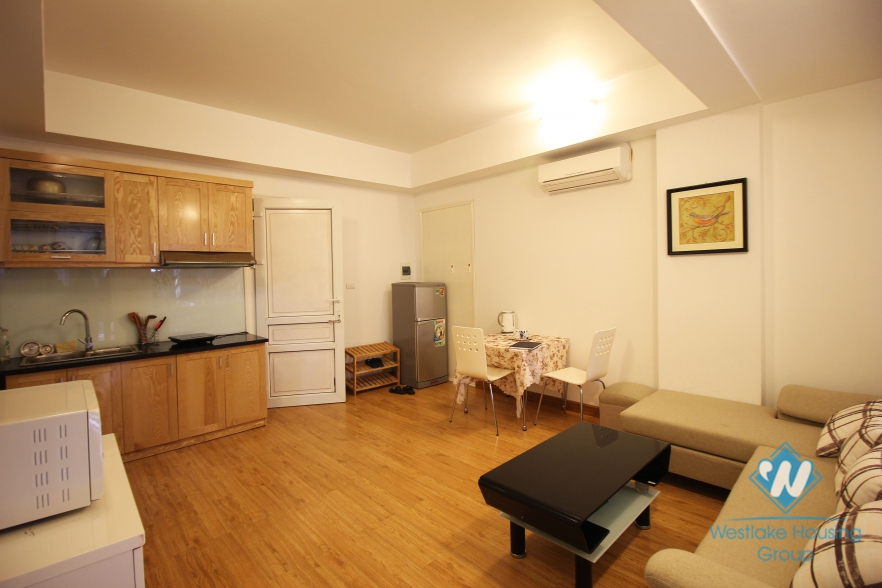 Bright and clean one bedroom apartment for rent in Ba Dinh, Hanoi